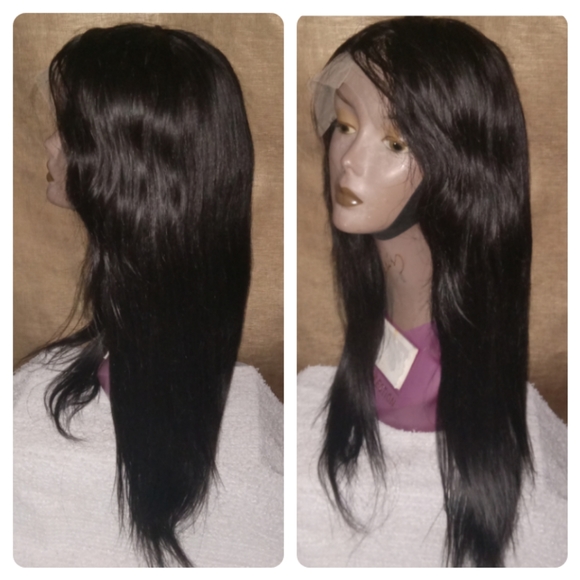 20" Brazilian unprocessed lacefront glueless human hair wig - Picture 5 of 7